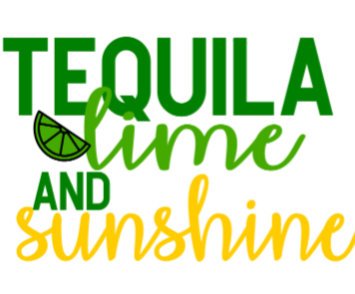 Tequila Lime and Sunshine Black Unisex T-shirt