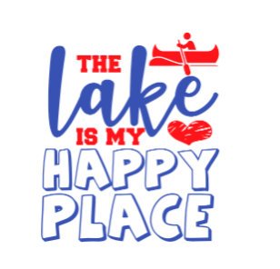 The Lake Is My Happy Place Bella + Canvas White Short Sleeve T-shirt