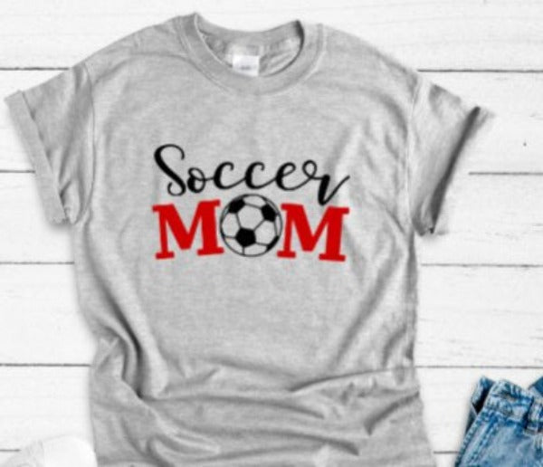 Soccer Ball Mom Gray Unisex Short Sleeve T-shirt