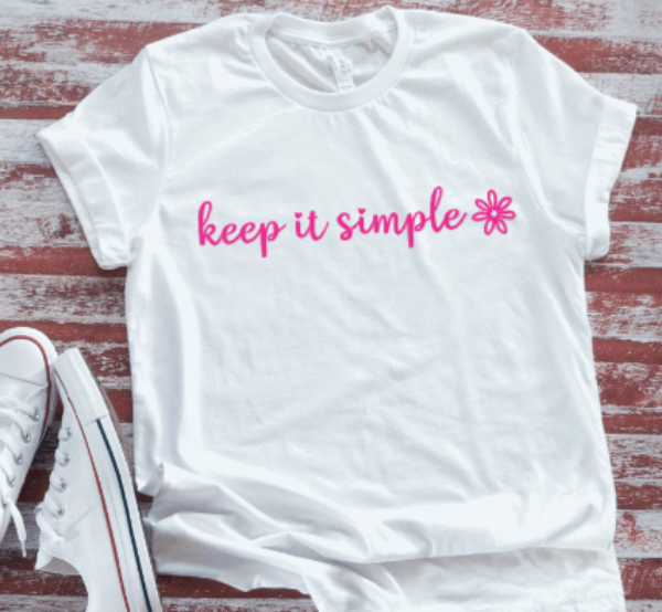 Keep It Simple  White Short Sleeve T-shirt