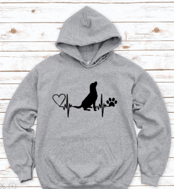 Dog paw heartbeat shop hoodie