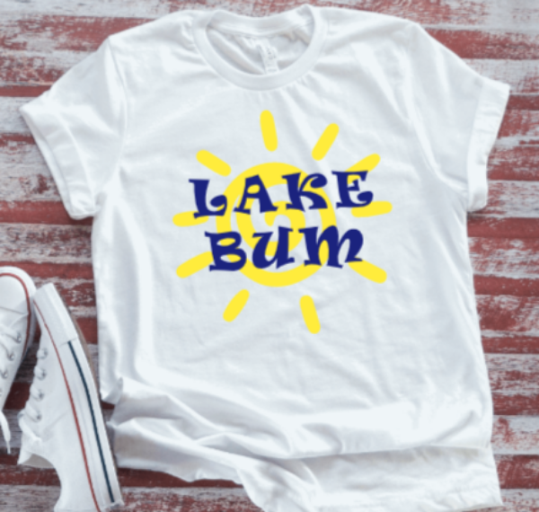 Lake Bum Unisex  White Short Sleeve T-shirt