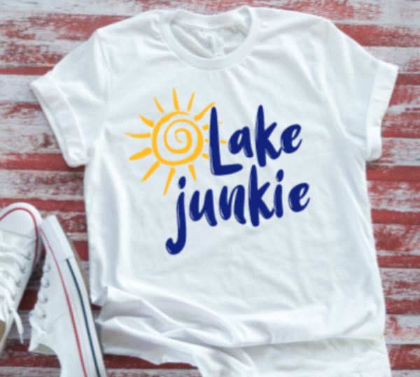 Lake Junkie Unisex  White Short Sleeve T-shirt
