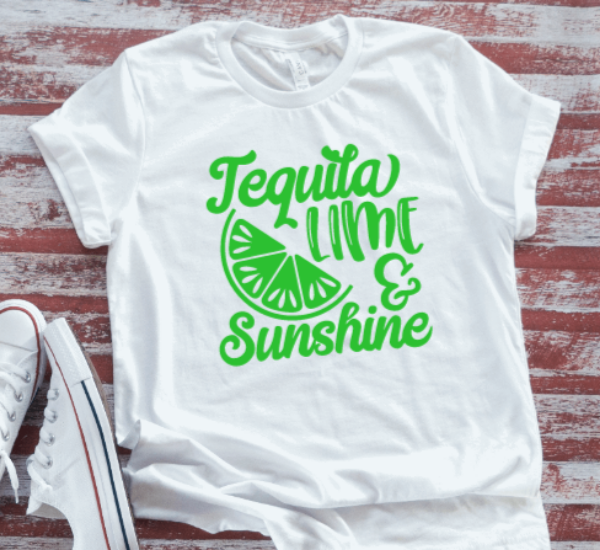 Tequila, Lime and Sunshine White Short Sleeve T-shirt