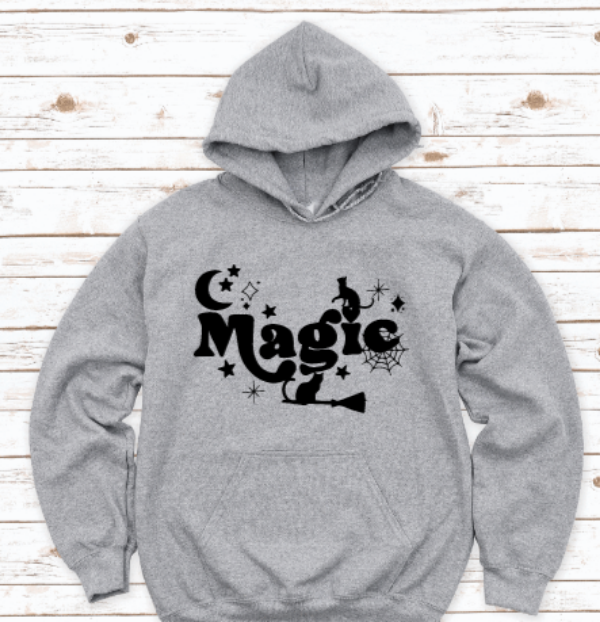 Halloween Magic Gray Unisex Hoodie Sweatshirt