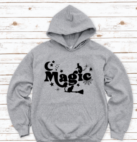 Halloween Magic Gray Unisex Hoodie Sweatshirt