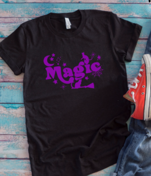 Halloween Magic Black Unisex Short-Sleeve T-shirt