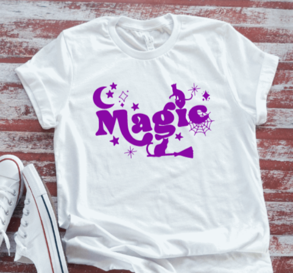 Halloween Magic Unisex White, Short-Sleeve T-shirt
