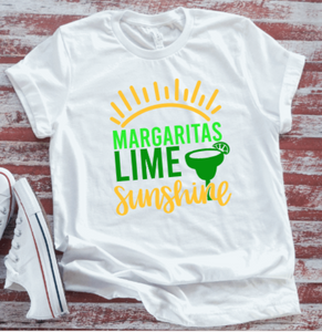 Margaritas, Lime, and Sunshine, White Short Sleeve T-shirt