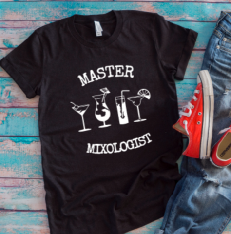 Master Mixologist Bartender Black Unisex Short Sleeve T-shirt