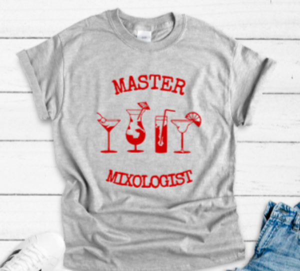 Master Mixologist Bartender Gray Short Sleeve Unisex T-shirt