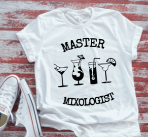 Master Mixologist Bartender Unisex  White Short Sleeve T-shirt