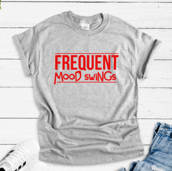 Frequent Mood Swings, Gray Short Sleeve T-shirt