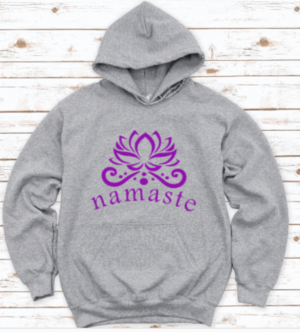 Namaste Gray Unisex Hoodie Sweatshirt – Trendy Teeze