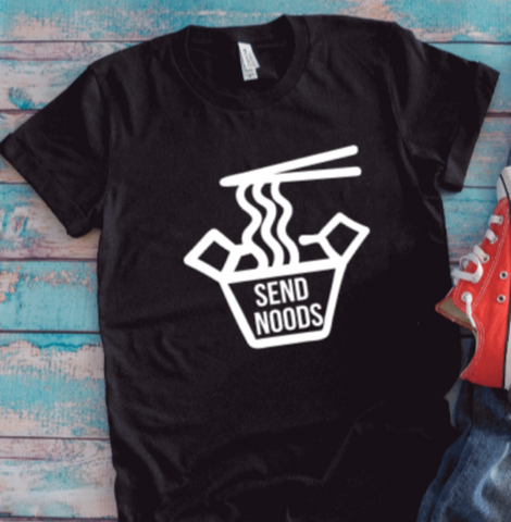 Send Noods, Unisex Black Short Sleeve T-shirt