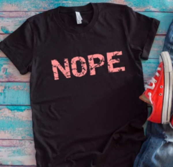 nope black t-shirt