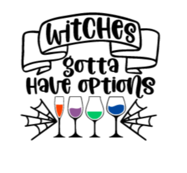 Witches Gotta Have Options Halloween, Unisex, White Short Sleeve T-shirt