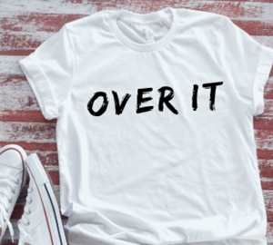over it white t shirt
