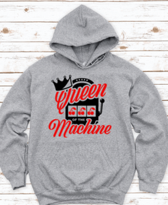 Queen of the Machine, Casino, Gray Unisex Hoodie Sweatshirt