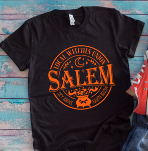 Salem, Local Witches Union, Halloween Black Unisex Short Sleeve T-shirt