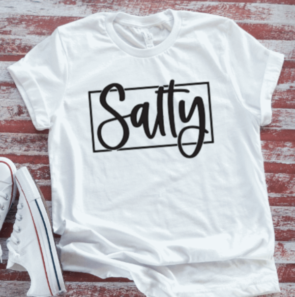 Salty,  White Short Sleeve T-shirt