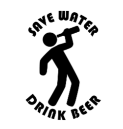 Save Water Drink Beer Black Unisex Short Sleeve T-shirt