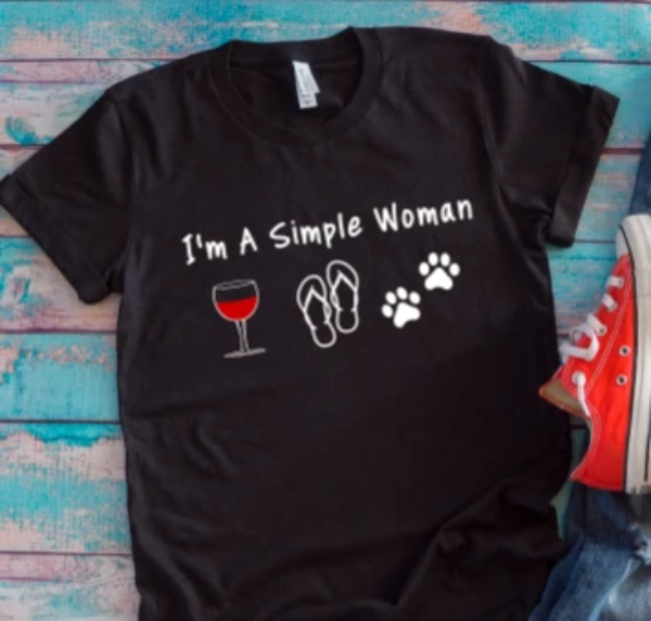 i'm a simple woman black t-shirt
