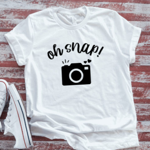 Oh Snap, Camera, Photographer, White  Short Sleeve T-shirt