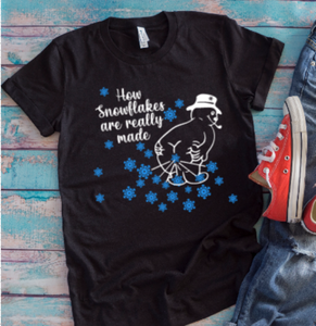 How Snowflakes Are Actually Made, Winter Black Unisex Short Sleeve T-shirt
