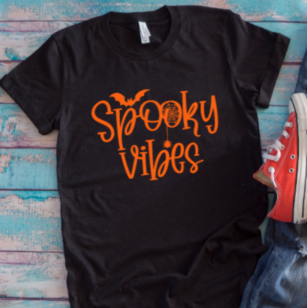 Spooky Vibes Halloween Black Unisex Short-Sleeve T-shirt