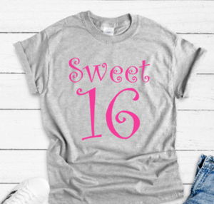 Sweet 16 Gray Unisex Short Sleeve T-shirt