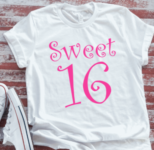 Sweet 16 Birthday Girl Unisex  White Short-Sleeve T-shirt