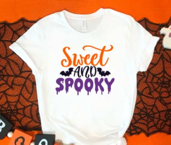 sweet and spooky halloween white t-shirt