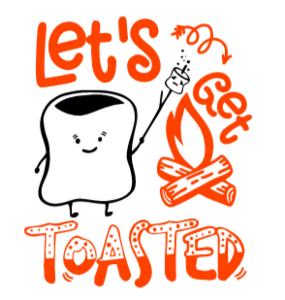 Lets Get Toasted Marshmallow  White T-shirt