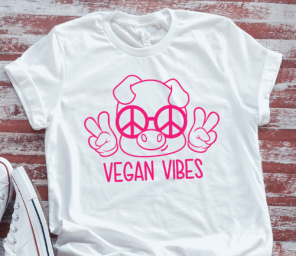 Vegan Vibes White Short Sleeve T-shirt