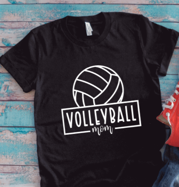 Volleyball Mom, Unisex Black Short Sleeve T-shirt