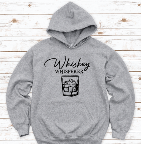 Wh*skey Whisperer, Gray Unisex Hoodie Sweatshirt