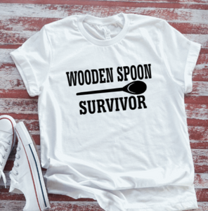 Wooden Spoon Survivor White, Unisex, Short Sleeve T-shirt
