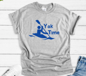 Yak Time, Kayak Gray Unisex Short Sleeve T-shirt